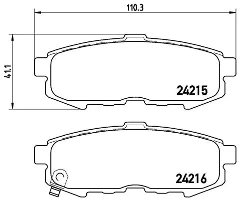 Brake Pad Set, disc brake (P 49 042)