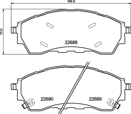 Brake Pad Set, disc brake (P 24 225)