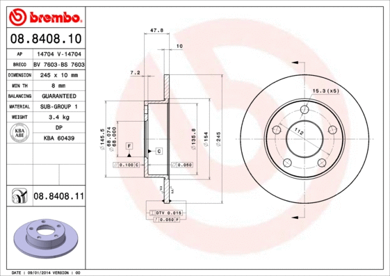 Brake Disc (08.8408.11)