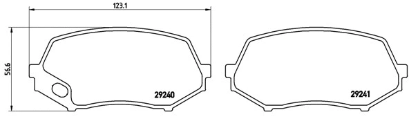 Brake Pad Set, disc brake (P 54 044)