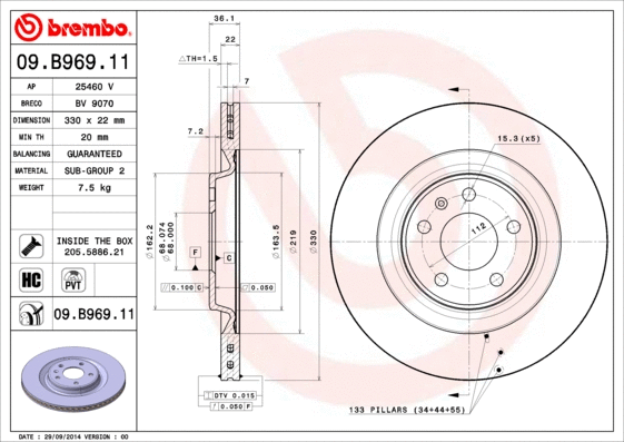 Brake Disc (09.B969.11)
