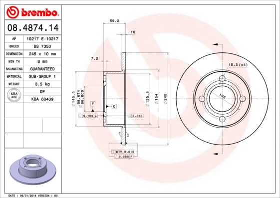 Brake Disc (08.4874.14)