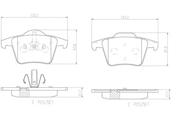 Brake Pad Set, disc brake (P86019N)