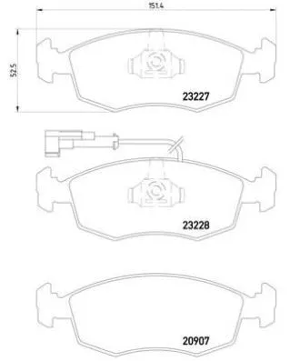Brake Pad Set, disc brake (P 23 076)