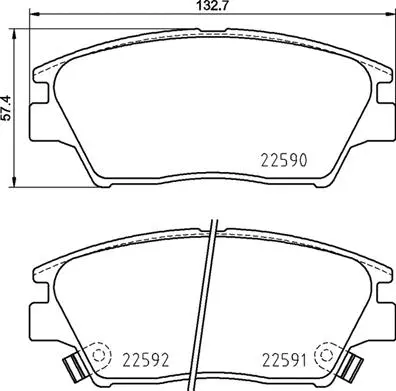 Brake Pad Set, disc brake (P 77 001)