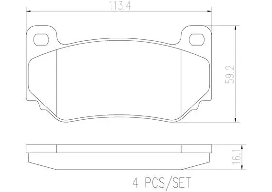 Brake Pad Set, disc brake (P52018N)