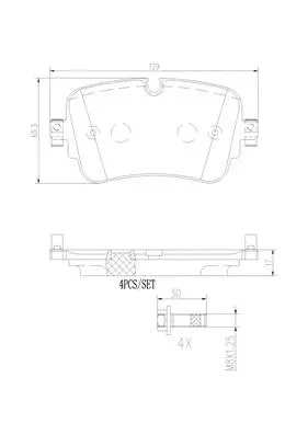 Brake Pad Set, disc brake (P85161N)