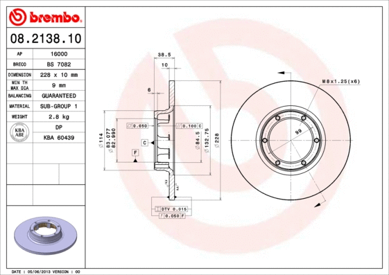 Brake Disc (08.2138.10)