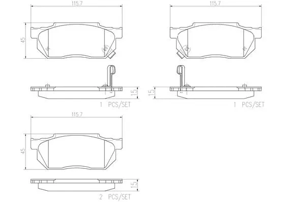 Brake Pad Set, disc brake (P28008N)