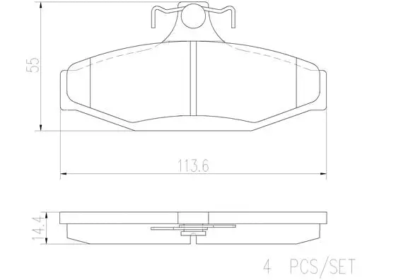 Brake Pad Set, disc brake (P99014N)