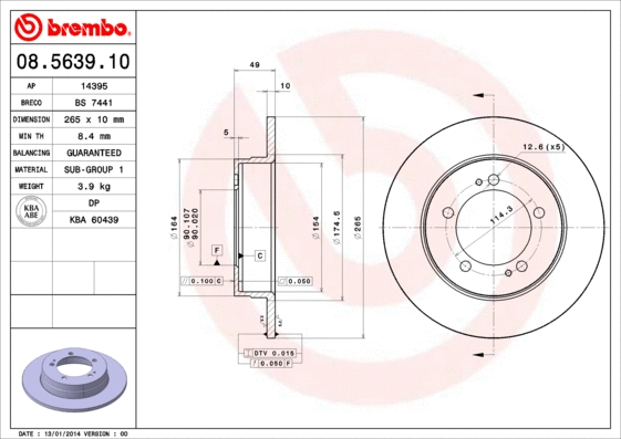 Brake Disc (08.5639.10)
