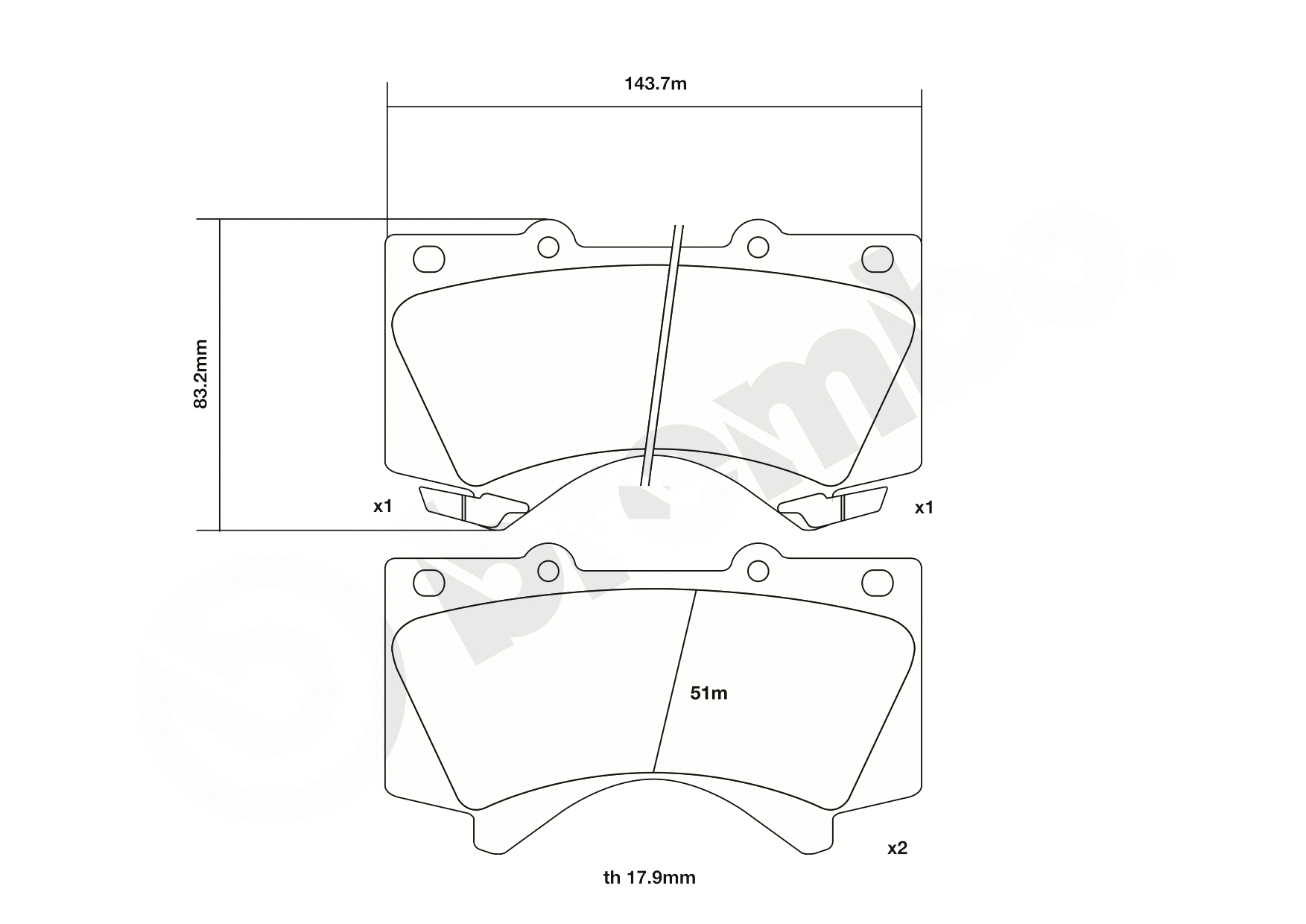 High Performance Brake Pad Set