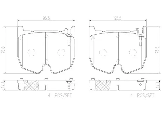 Brake Pad Set, disc brake (P50062N)