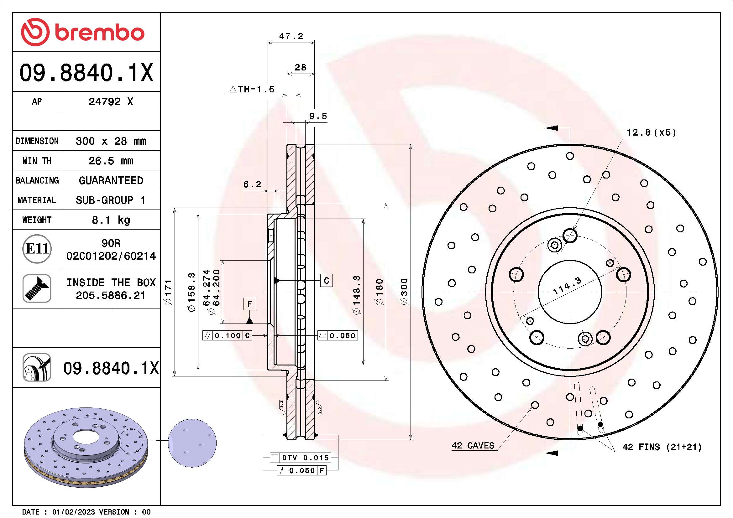 Brake Disc (09.8840.1X)