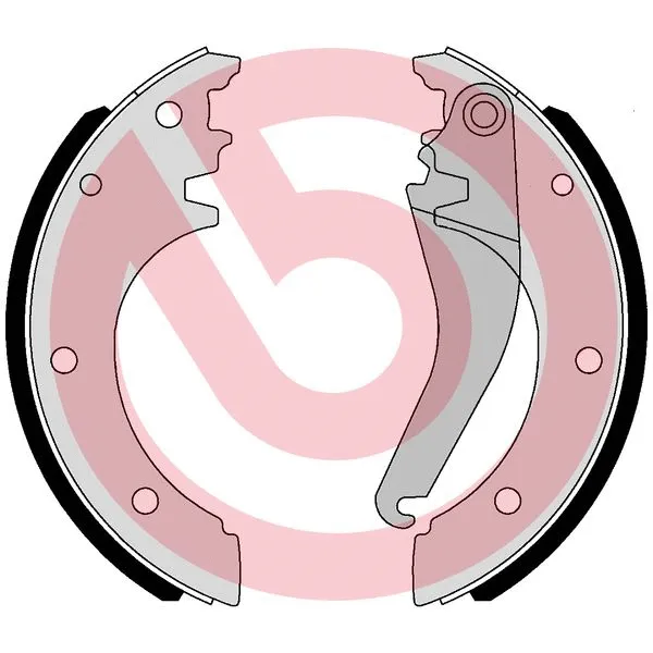 Brake Shoe Set, parking brake (S A6 509)