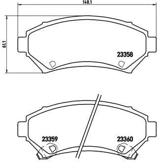 Brake Pad Set, disc brake (P 59 028)