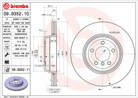 Brake Disc (09.9352.10)