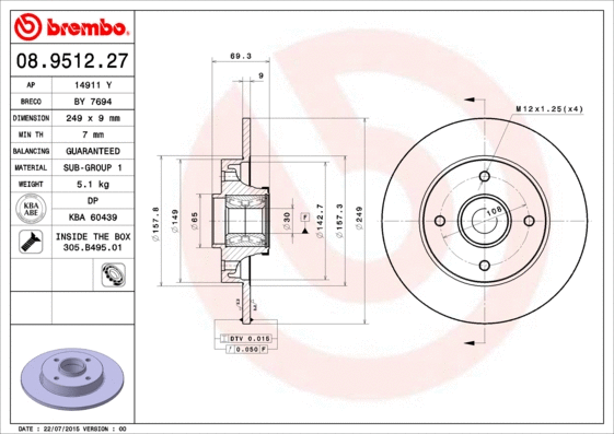 Brake Disc (08.9512.27)