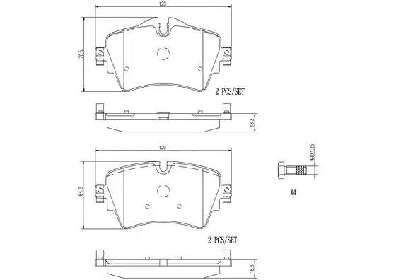Brake Pad Set, disc brake (P06092N)