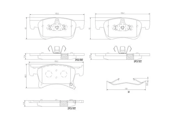 Brake Pad Set, disc brake (P59083N)