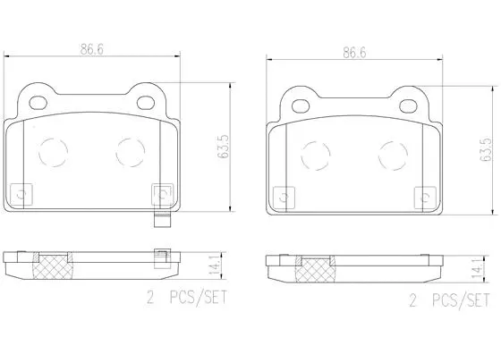 Brake Pad Set, disc brake (P54052N)