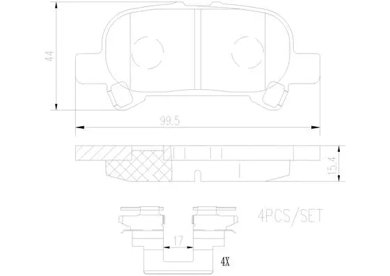 Brake Pad Set, disc brake (P83110N)