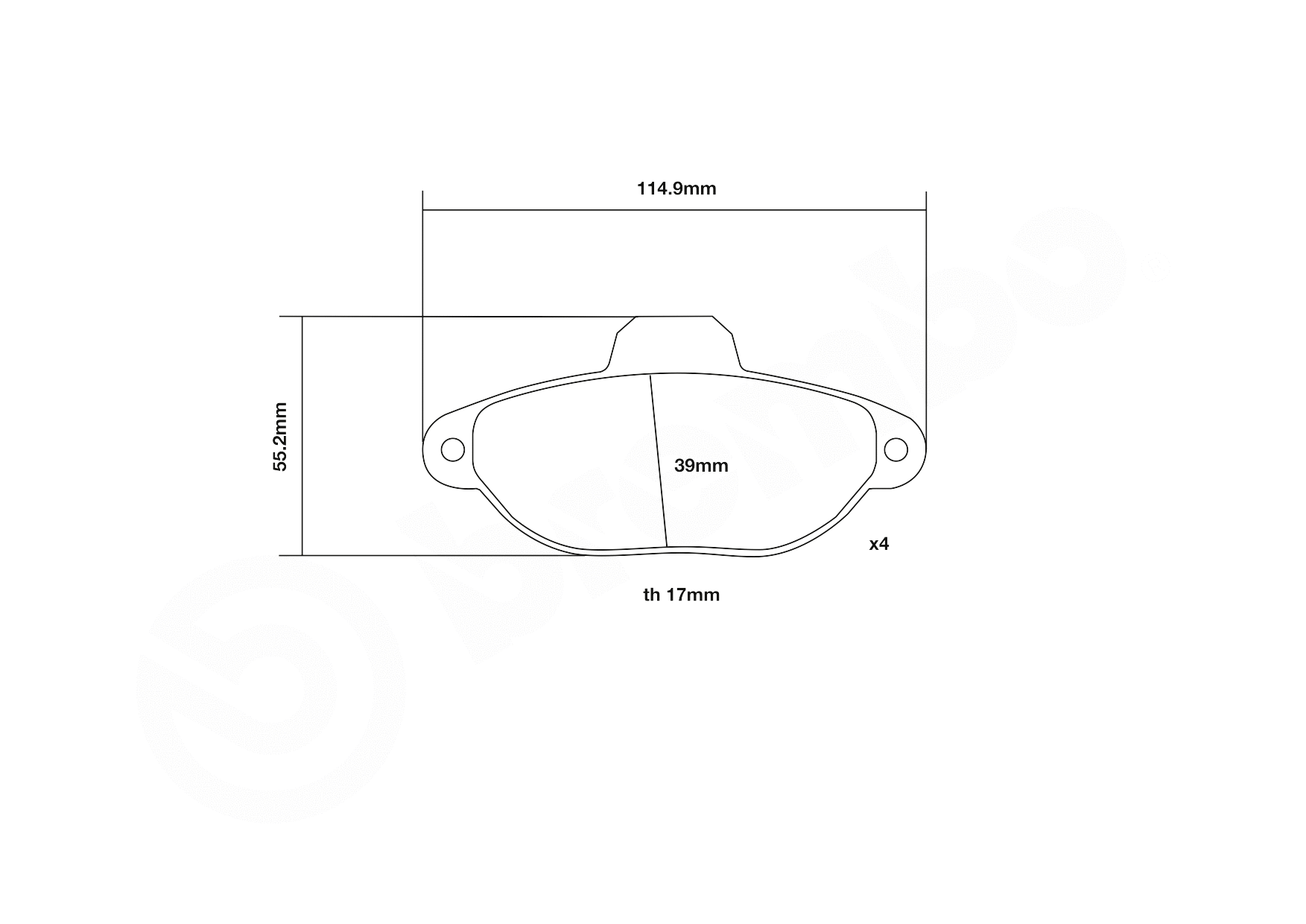 High Performance Brake Pad Set