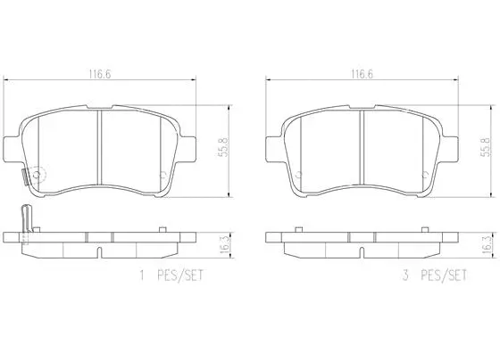 Brake Pad Set, disc brake (P79033N)