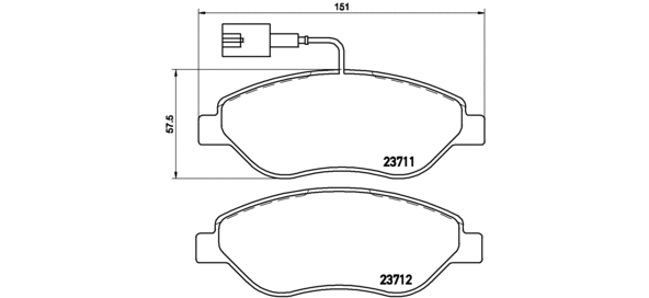 Brake Pad Set, disc brake (P 23 086)