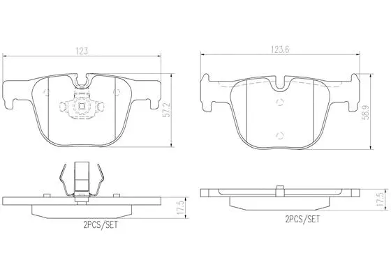 Brake Pad Set, disc brake (P06072N)