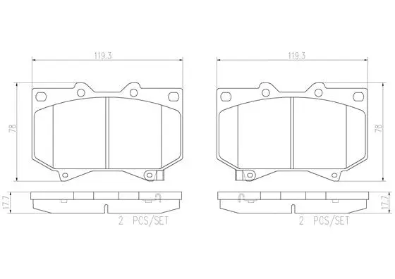 Brake Pad Set, disc brake (P83118N)