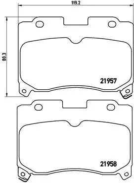 Brake Pad Set, disc brake (P 83 090)