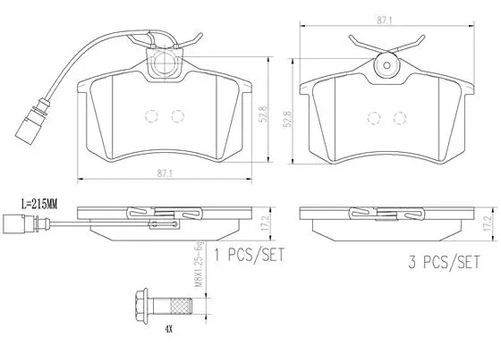 Brake Pad Set, disc brake (P85058N)