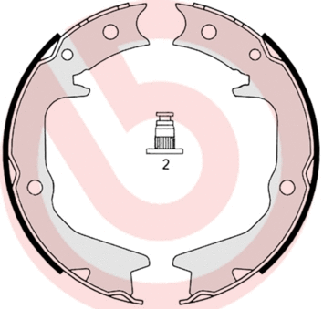Brake Shoe Set, parking brake (S 54 519)