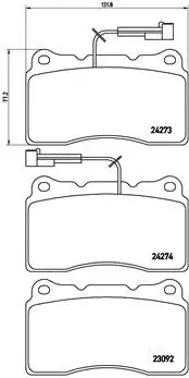 Brake Pad Set, disc brake (P 23 098)