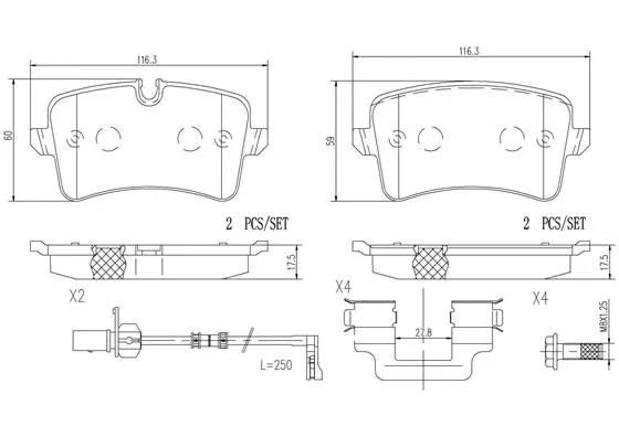 Brake Pad Set, disc brake (P85119N)