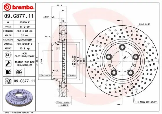 Brake Disc (09.C877.11)