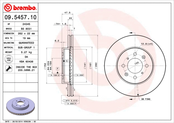 Brake Disc (09.5457.10)