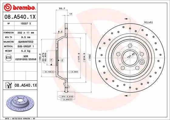 Brake Disc (08.A540.1X)