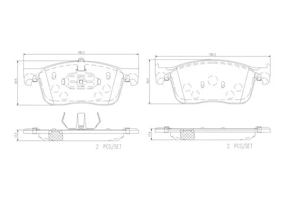 Brake Pad Set, disc brake (P61134N)