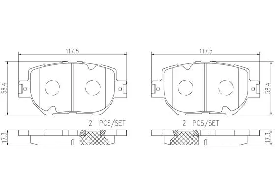 Brake Pad Set, disc brake (P83157N)
