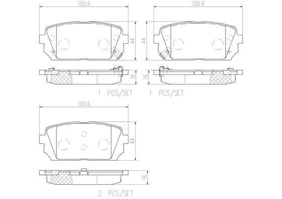 Brake Pad Set, disc brake (P30040N)