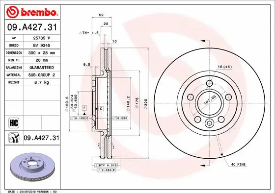 Brake Disc (09.A427.31)