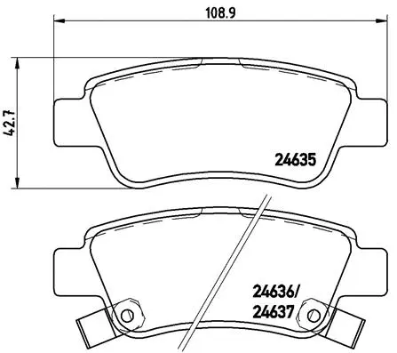 Brake Pad Set, disc brake (P 28 046)