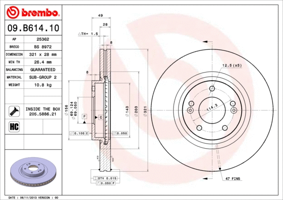 Brake Disc (09.B614.10)