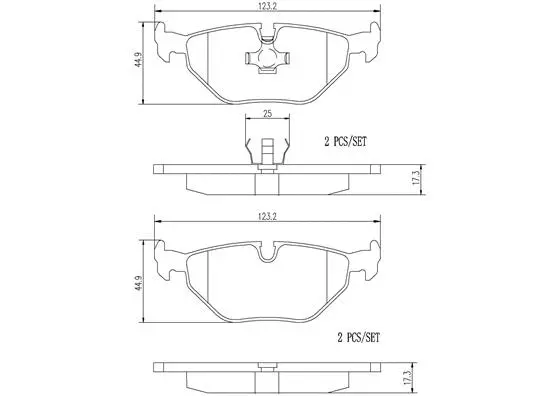 Brake Pad Set, disc brake (P06011N)