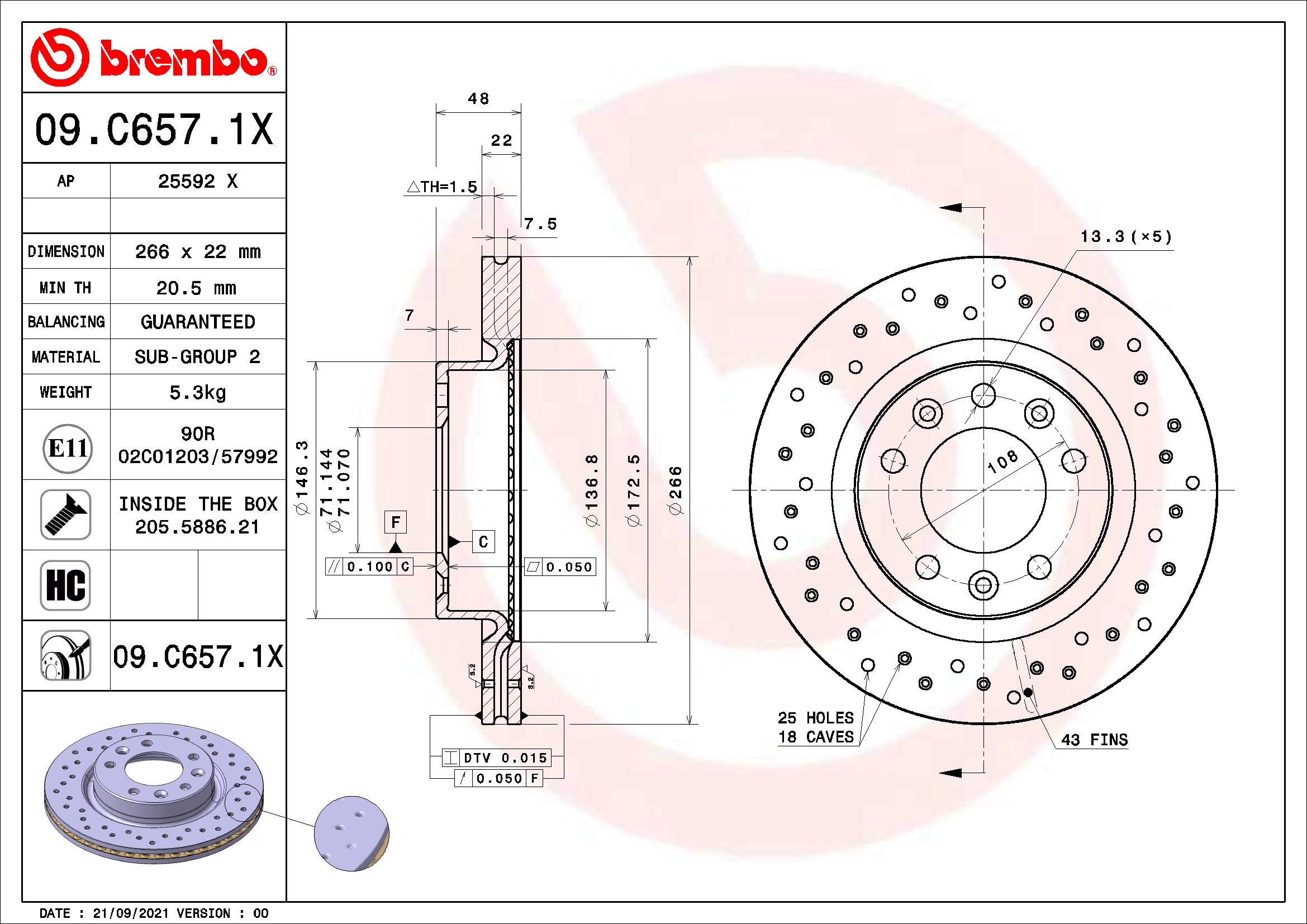Brake Disc (09.C657.1X)