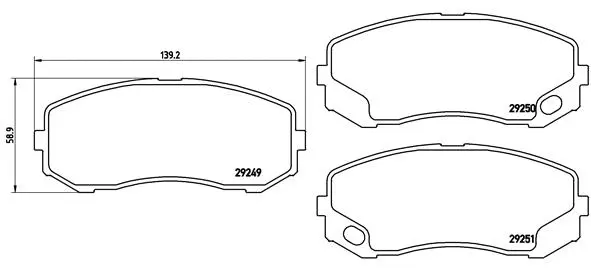 Brake Pad Set, disc brake (P 54 043)