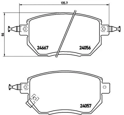Brake Pad Set, disc brake (P 56 051)