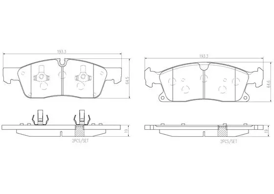 Brake Pad Set, disc brake (P50108N)
